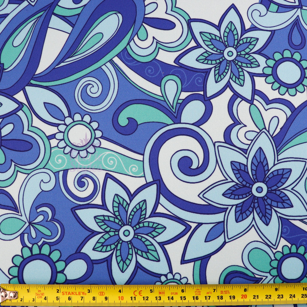 Blue Swirl Floral