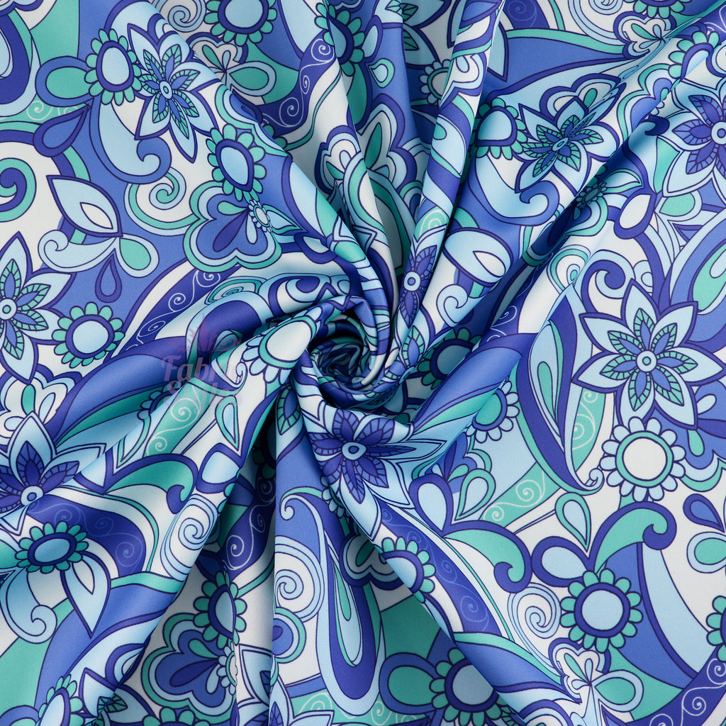 Blue Swirl Floral