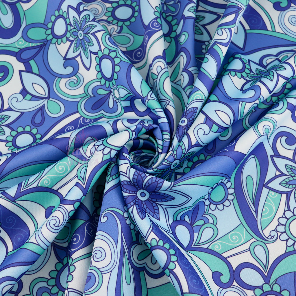 Blue Swirl Floral