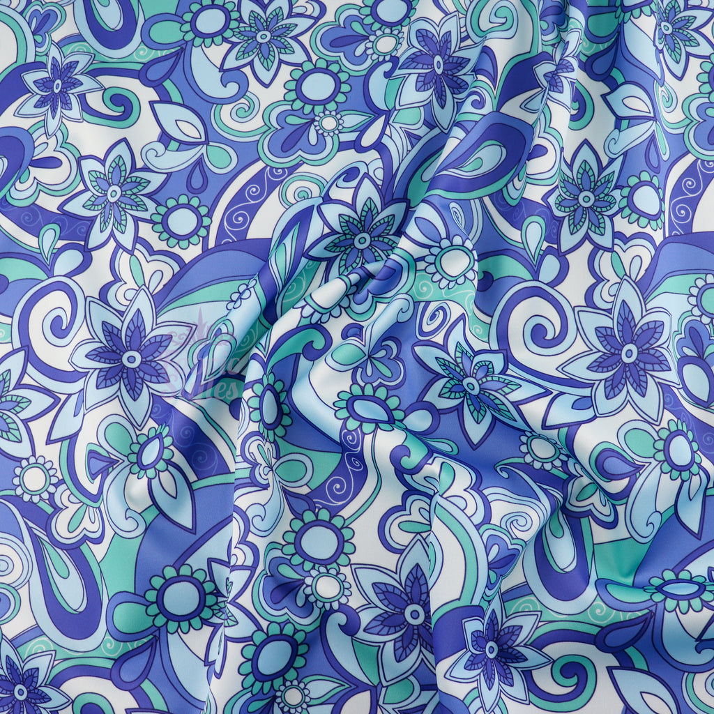 Blue Swirl Floral
