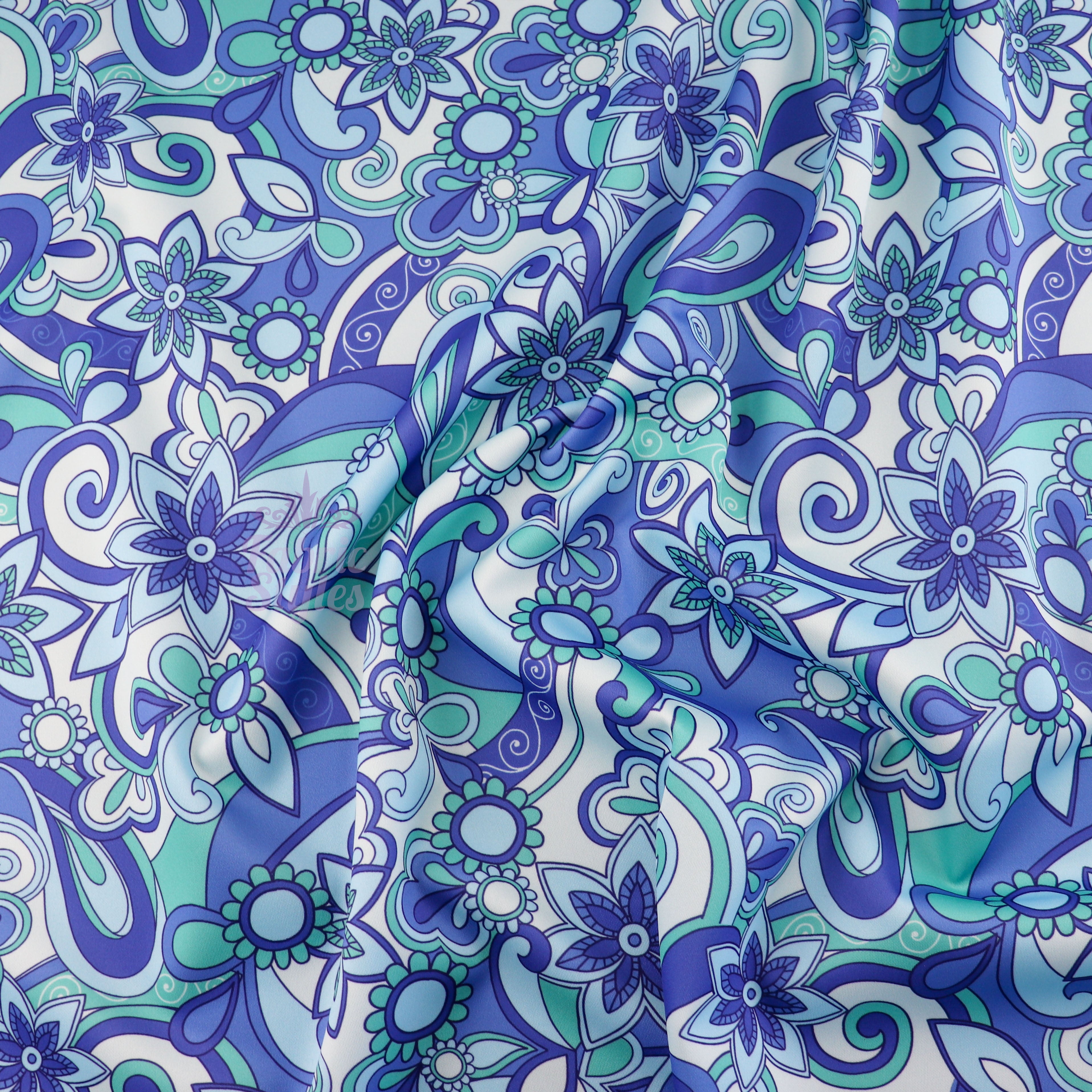 Blue Swirl Floral