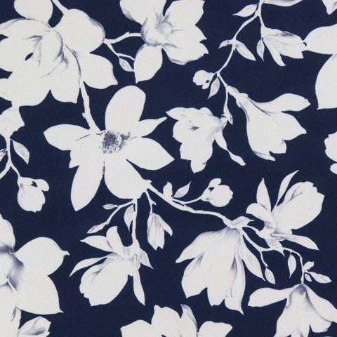 FS1216 Navy Floral | Fabric | fabric, floral, navy, new, Scuba Crepe | Fabric Styles
