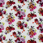 Floral Bouquet Print Scuba Stretch Knit Fabric