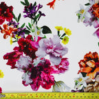 Floral Bouquet Print Scuba Stretch Knit Fabric