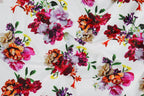 Floral Bouquet Print Scuba Stretch Knit Fabric