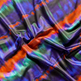 FS1213 Ink Burst Tie Dye Print Scuba Stretch Knit Fabric | Fabric | Black, Blue, Colourful, drape, Fabric, fashion fabric, flames, Green, New, Nude, Orange, paint, paint strokes, Purple, Scuba, sewing, Stretchy, tie dye | Fabric Styles