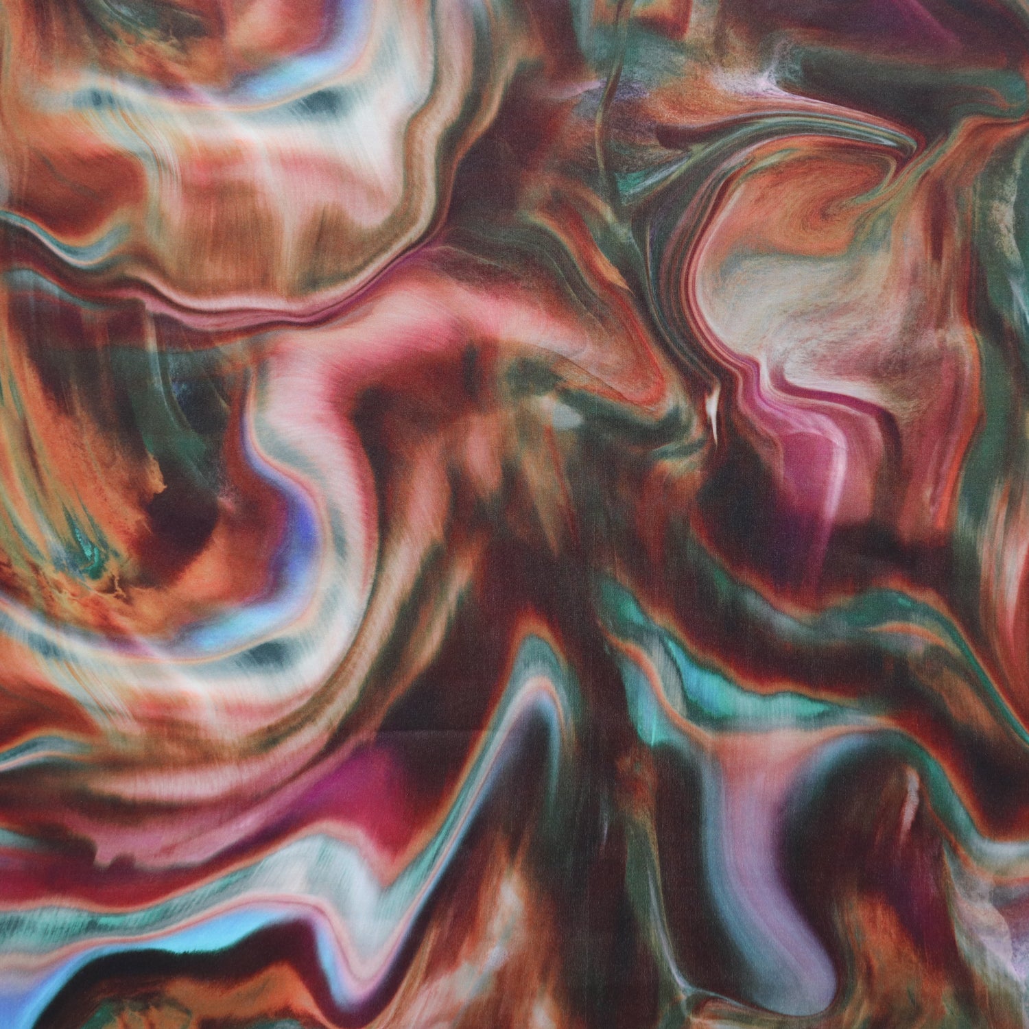 FS1215 Dynamic Swirl Tie Dye Print Scuba Stretch Knit Fabric | Fabric | Black, Blue, Brown, Colourful, drape, Fabric, fashion fabric, Green, Marble, Marble Effect, New, Nude, Orange, paint, paint strokes, Purple, Scuba, sewing, Stretchy, Swirl, Teal, tie dye | Fabric Styles