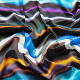 FS1211 Swirl Sensation Tie Dye Print Scuba Stretch Knit Fabric | Fabric | Black, Blue, Brown, Colourful, drape, Fabric, fashion fabric, New, Nude, paint, paint strokes, Scuba, sewing, Stretchy, tie dye, White, Yellow | Fabric Styles