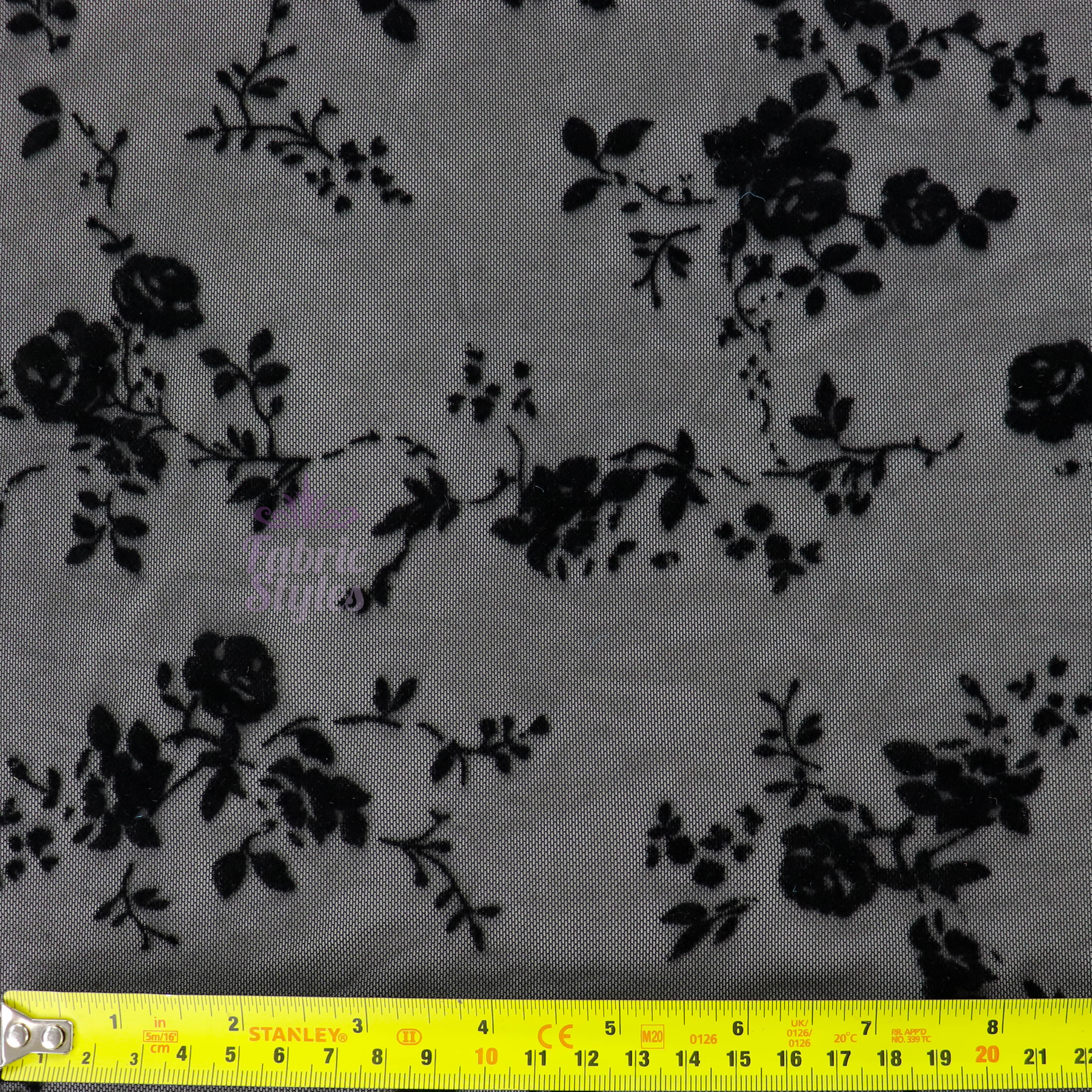 Floral Flock Power Mesh