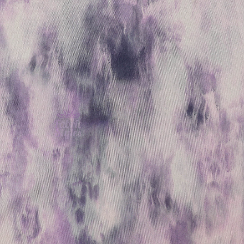 Purple Tie Dye Power Mesh