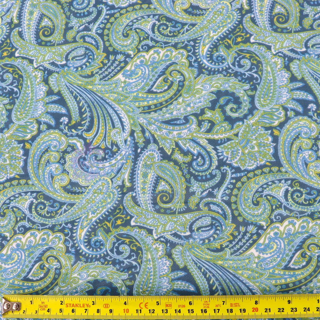 Blue Paisley Power Mesh
