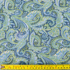 Blue Paisley Power Mesh