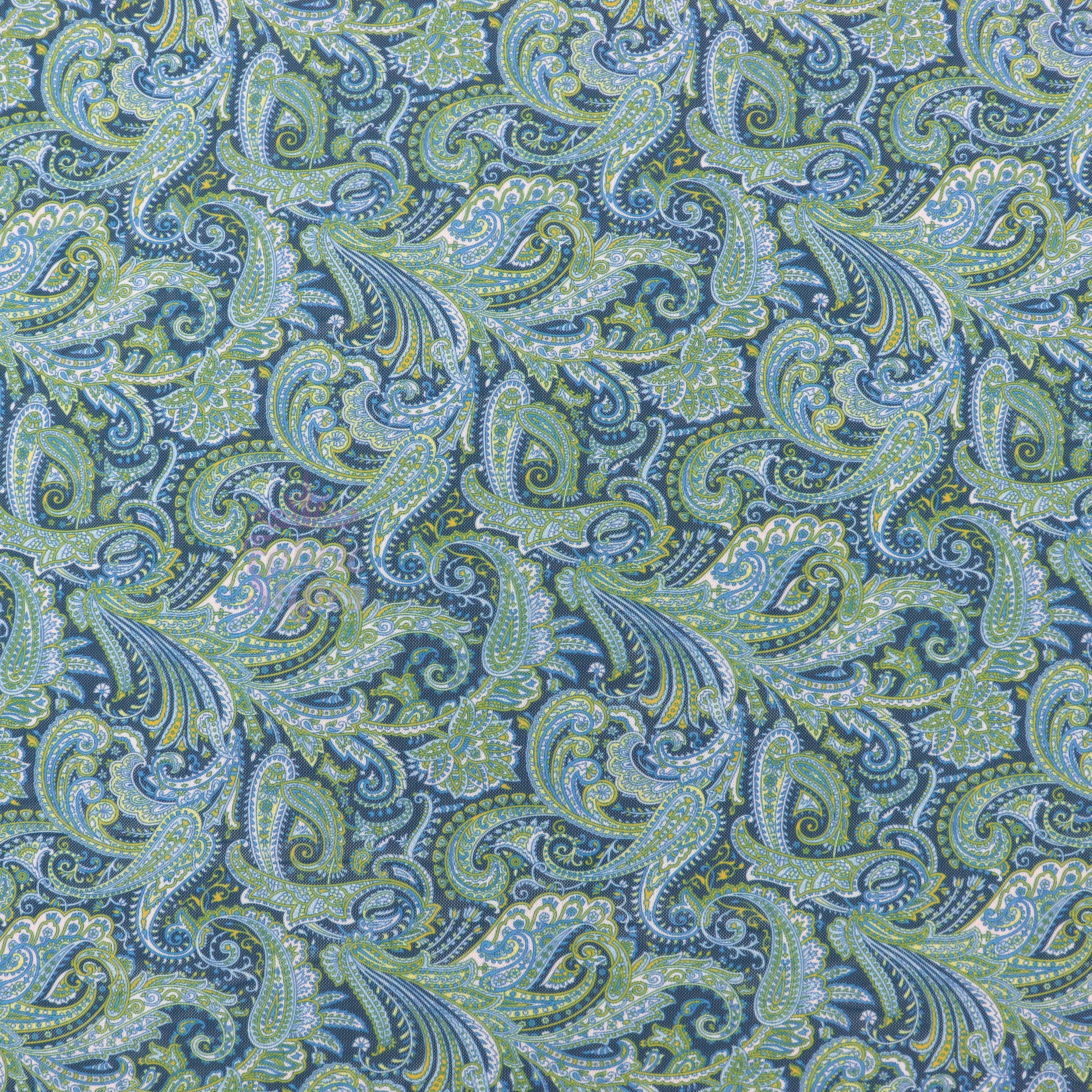 Blue Paisley Power Mesh