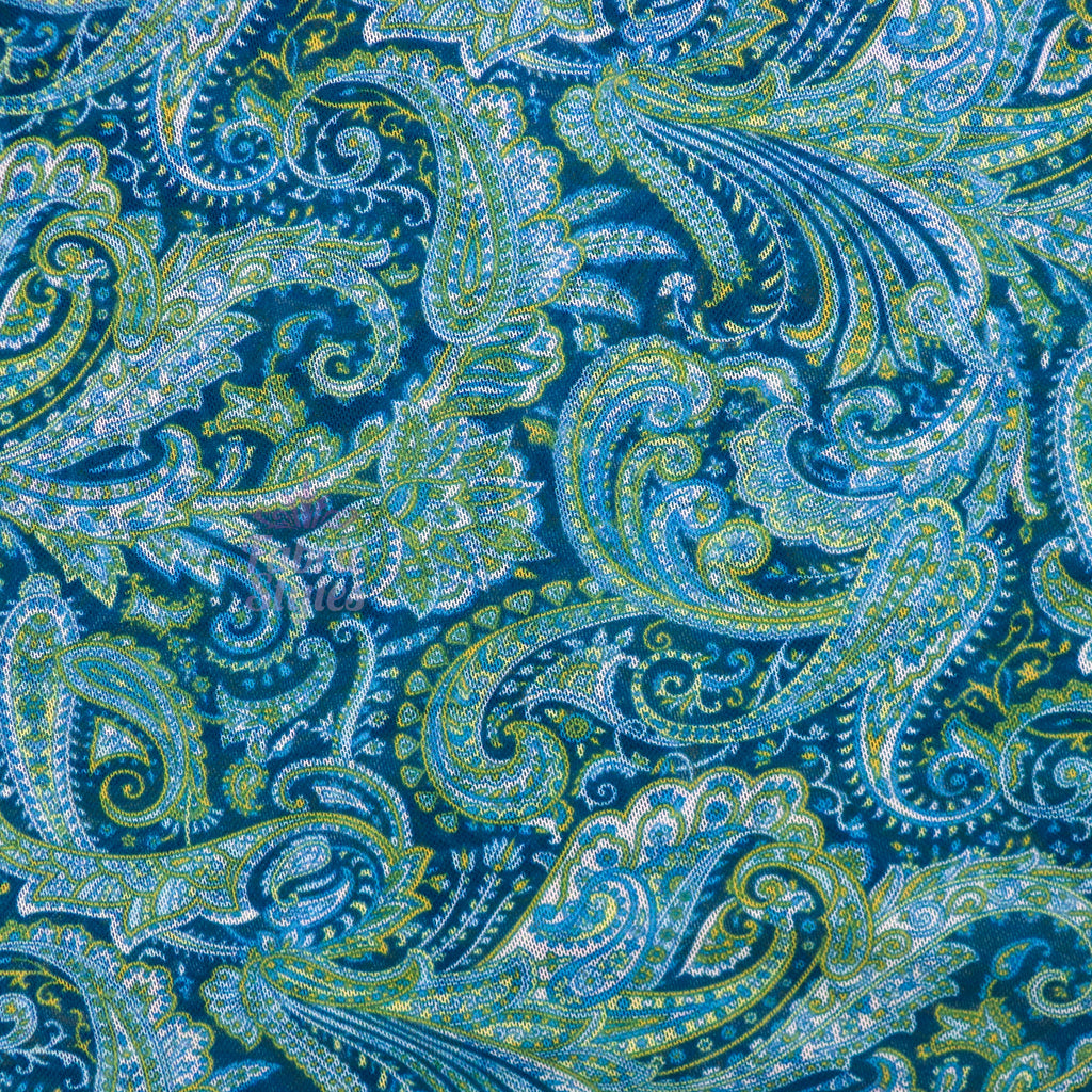 Blue Paisley Power Mesh