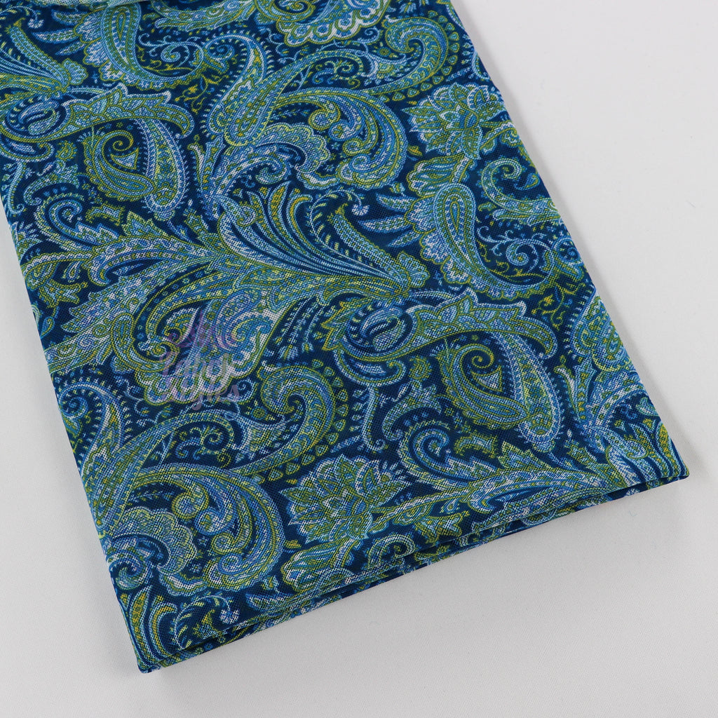 Blue Paisley Power Mesh