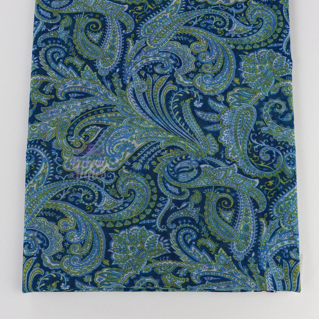 Blue Paisley Power Mesh