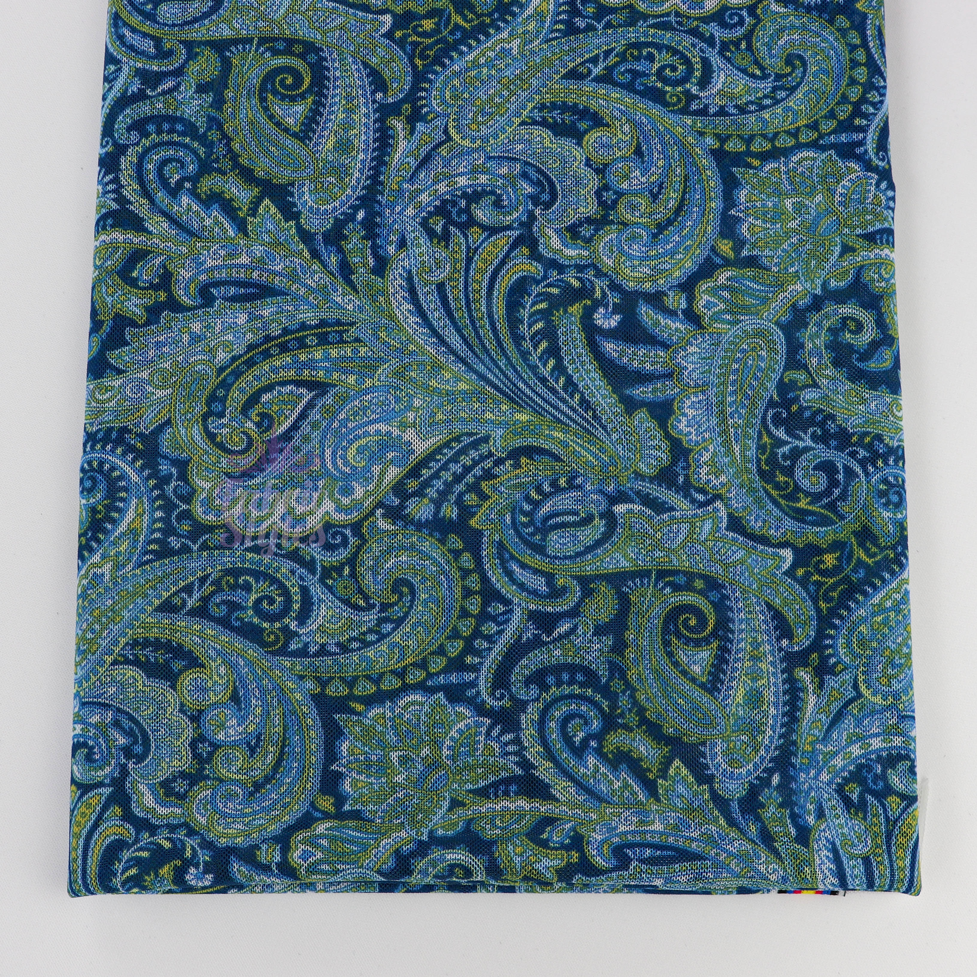 Blue Paisley Power Mesh