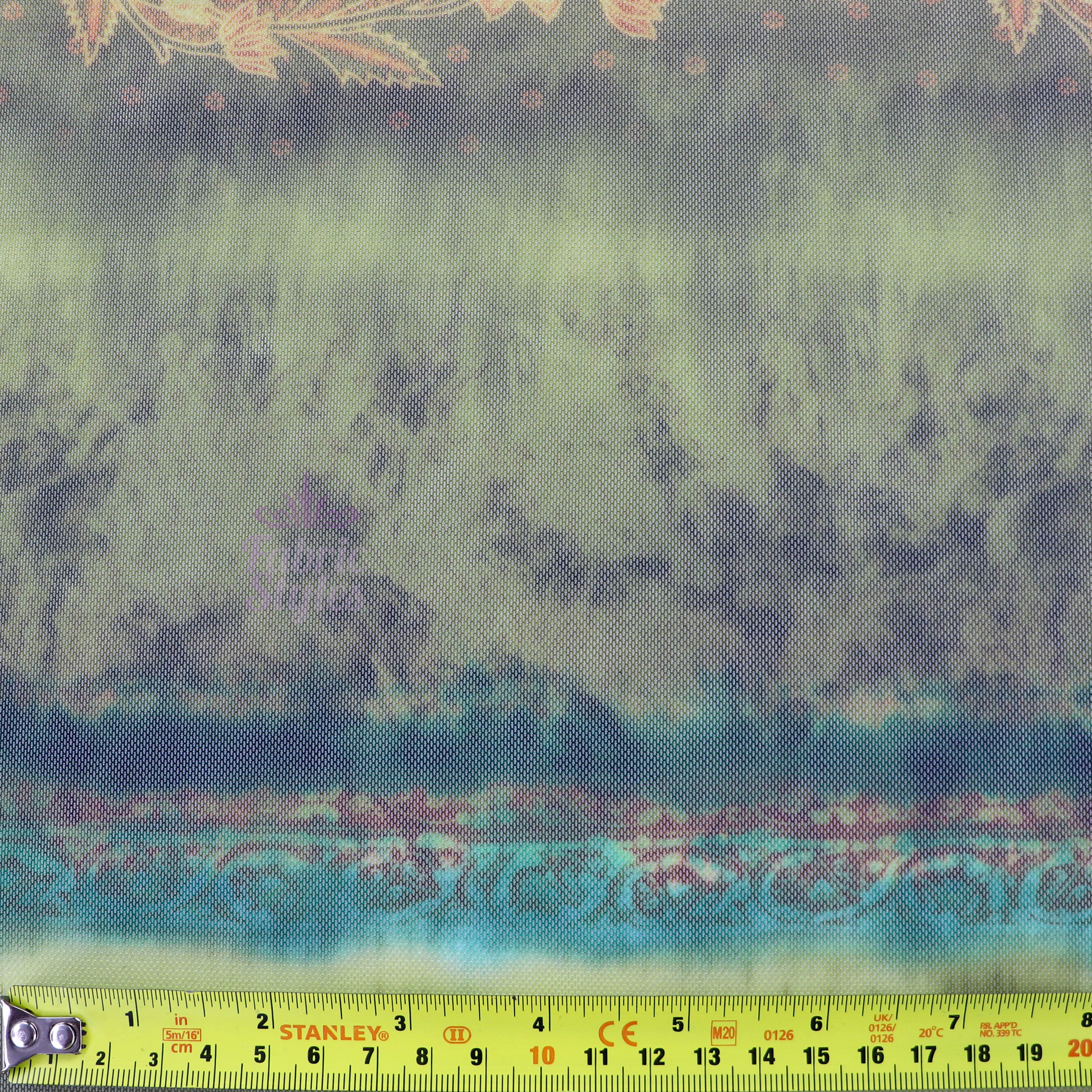 Floral Tie Dye Stripe Power Mesh