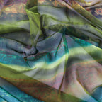 Floral Tie Dye Stripe Power Mesh