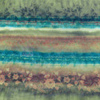 Floral Tie Dye Stripe Power Mesh