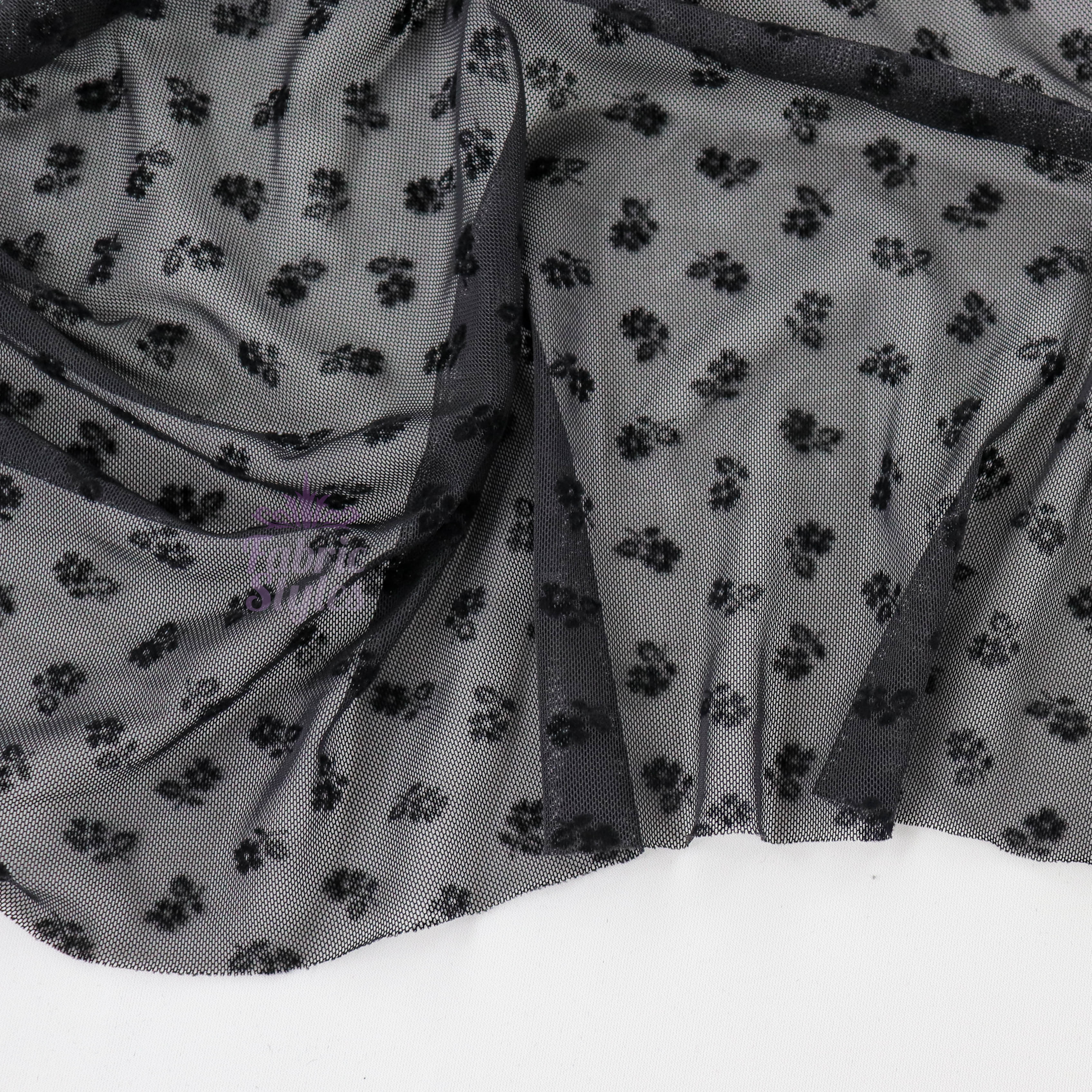 Ditsy Flock Power Mesh