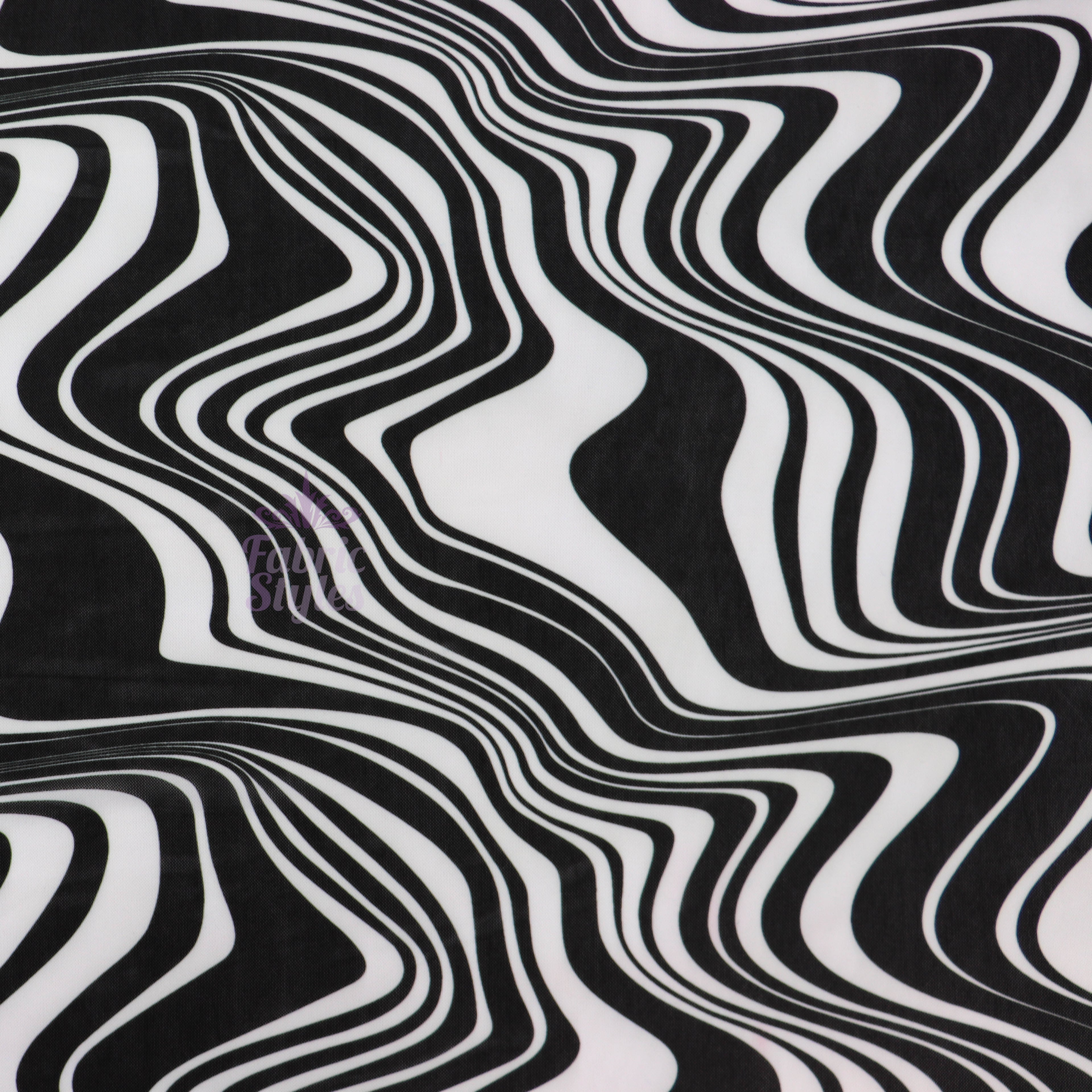 Black Swirl Power Mesh