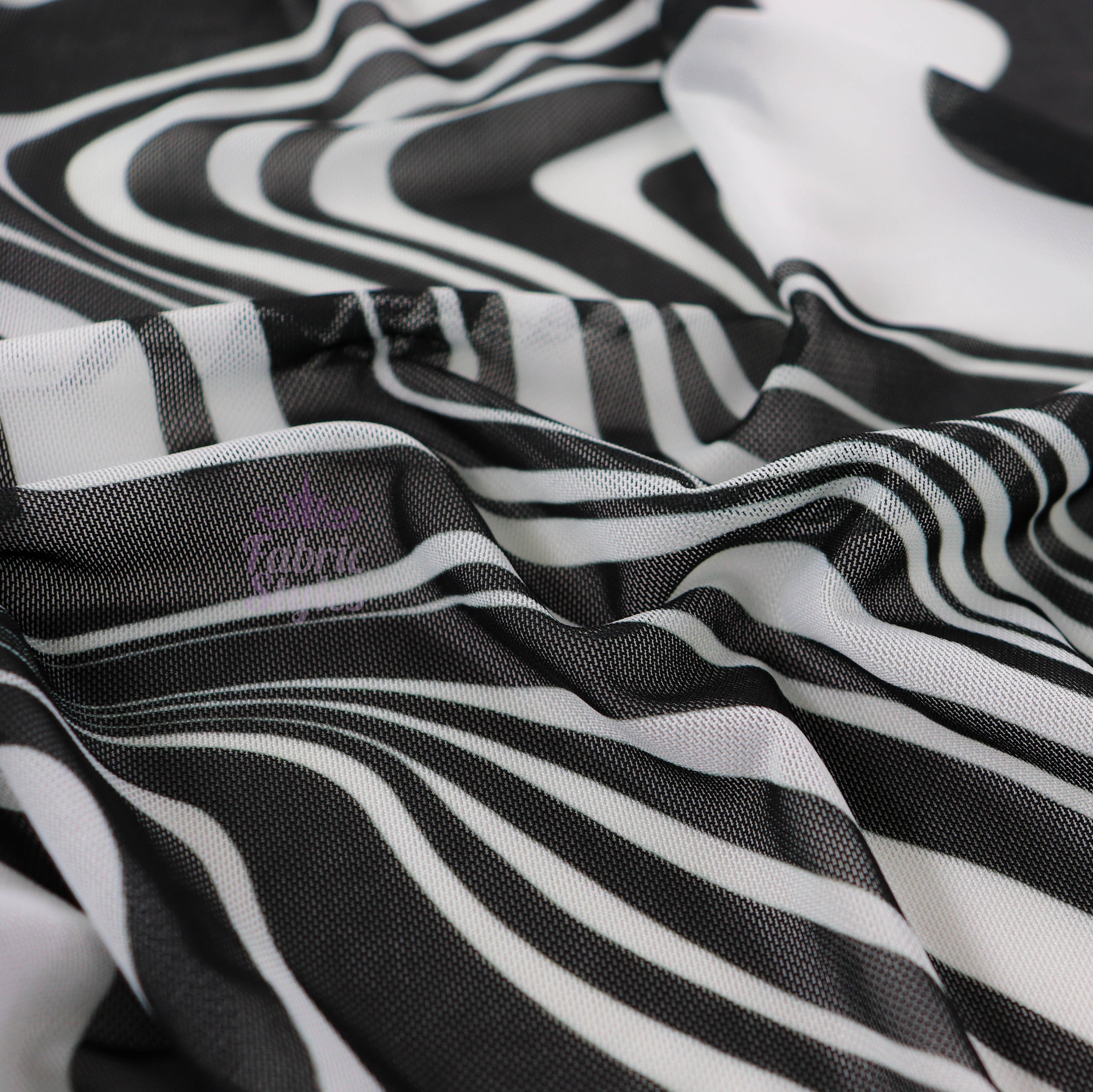 Black Swirl Power Mesh