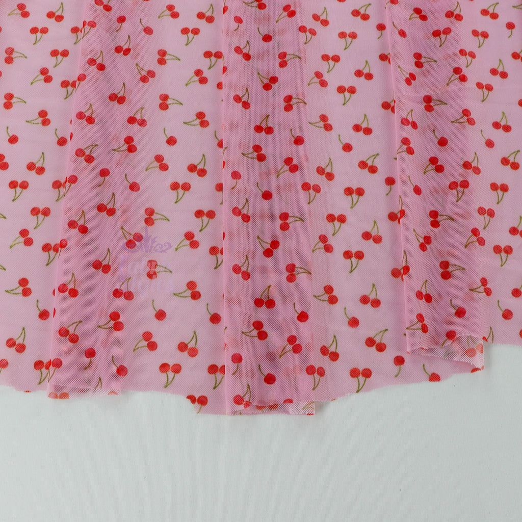 Pink Cherries Power Mesh