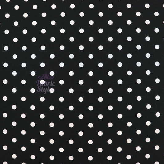 10mm Black And White Polka Dot Scuba Crepe