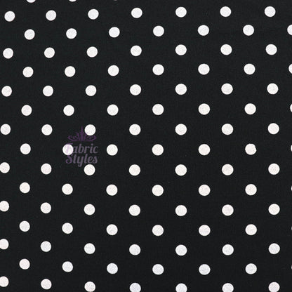 10mm Black And White Polka Dot Scuba Crepe