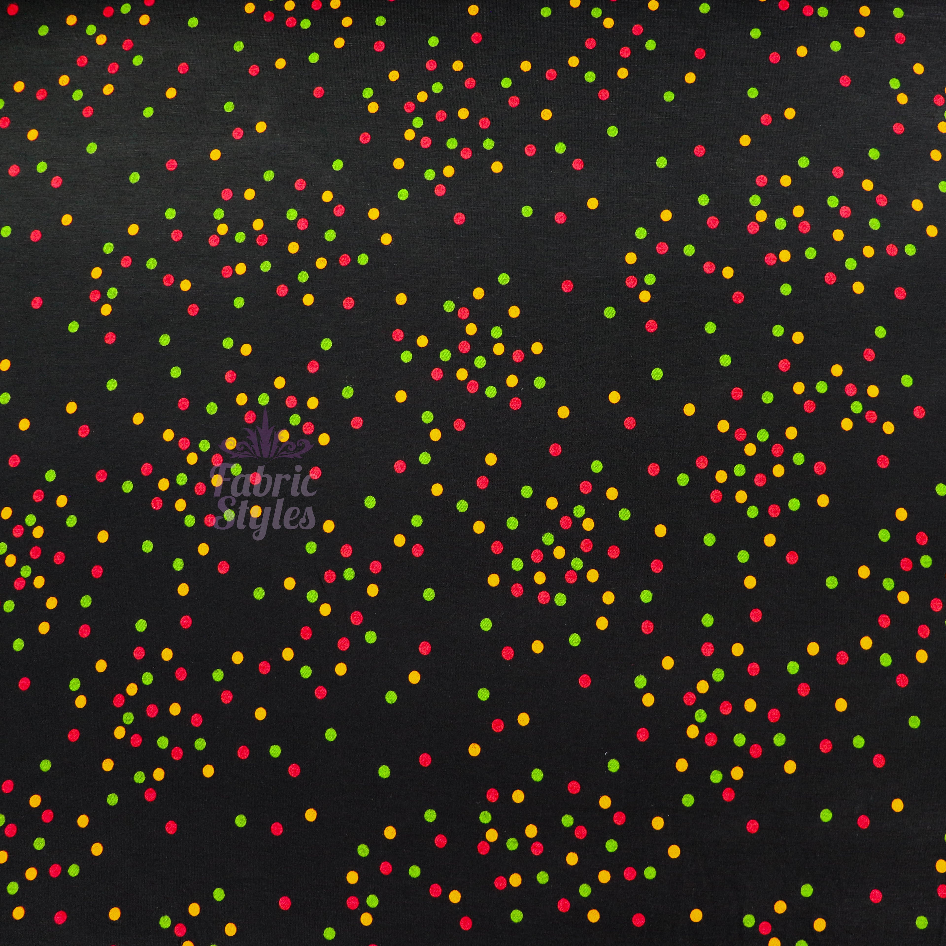 5mm Multi Polka Dot Viscose Elastane Fabric
