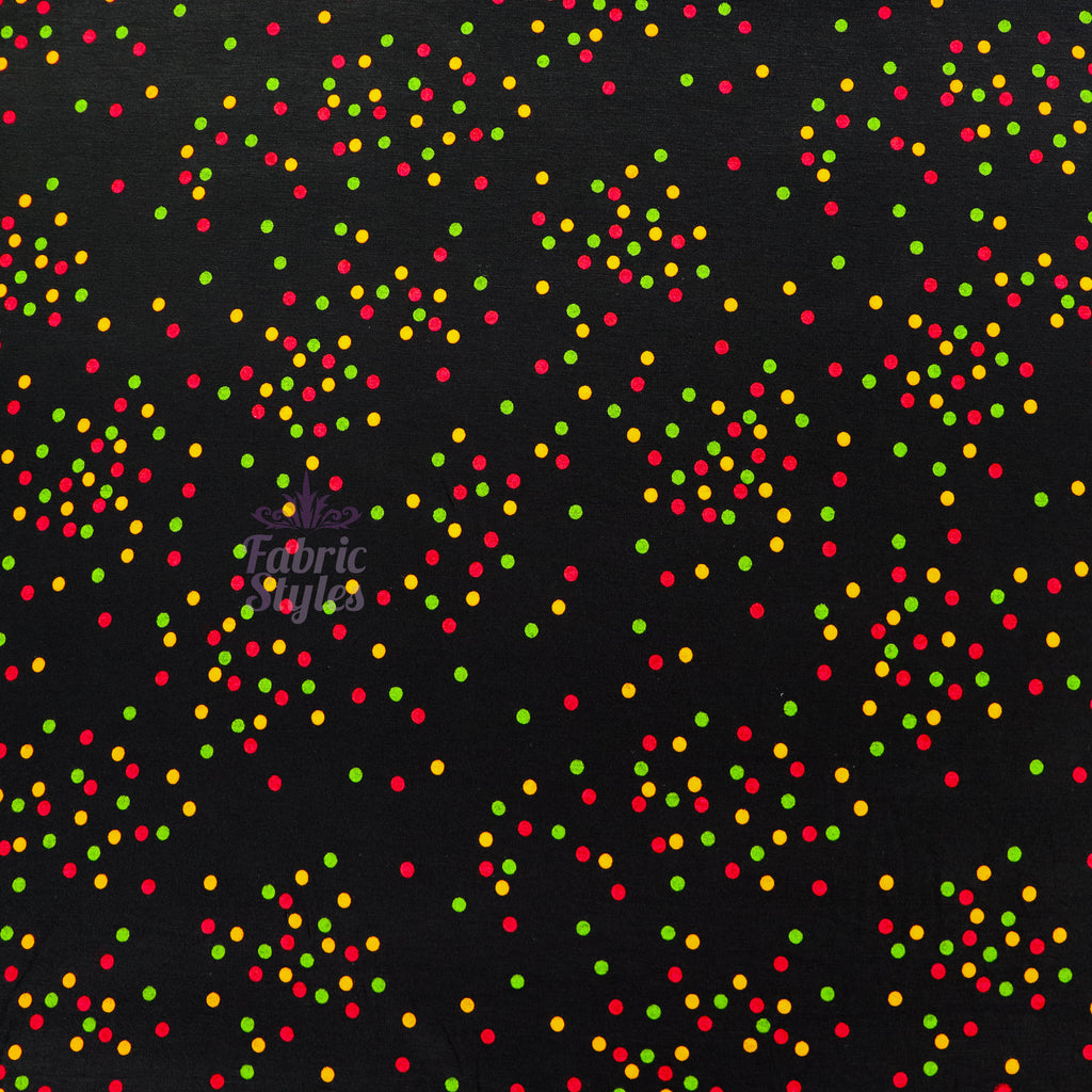 5mm Multi Polka Dot Viscose Elastane Fabric