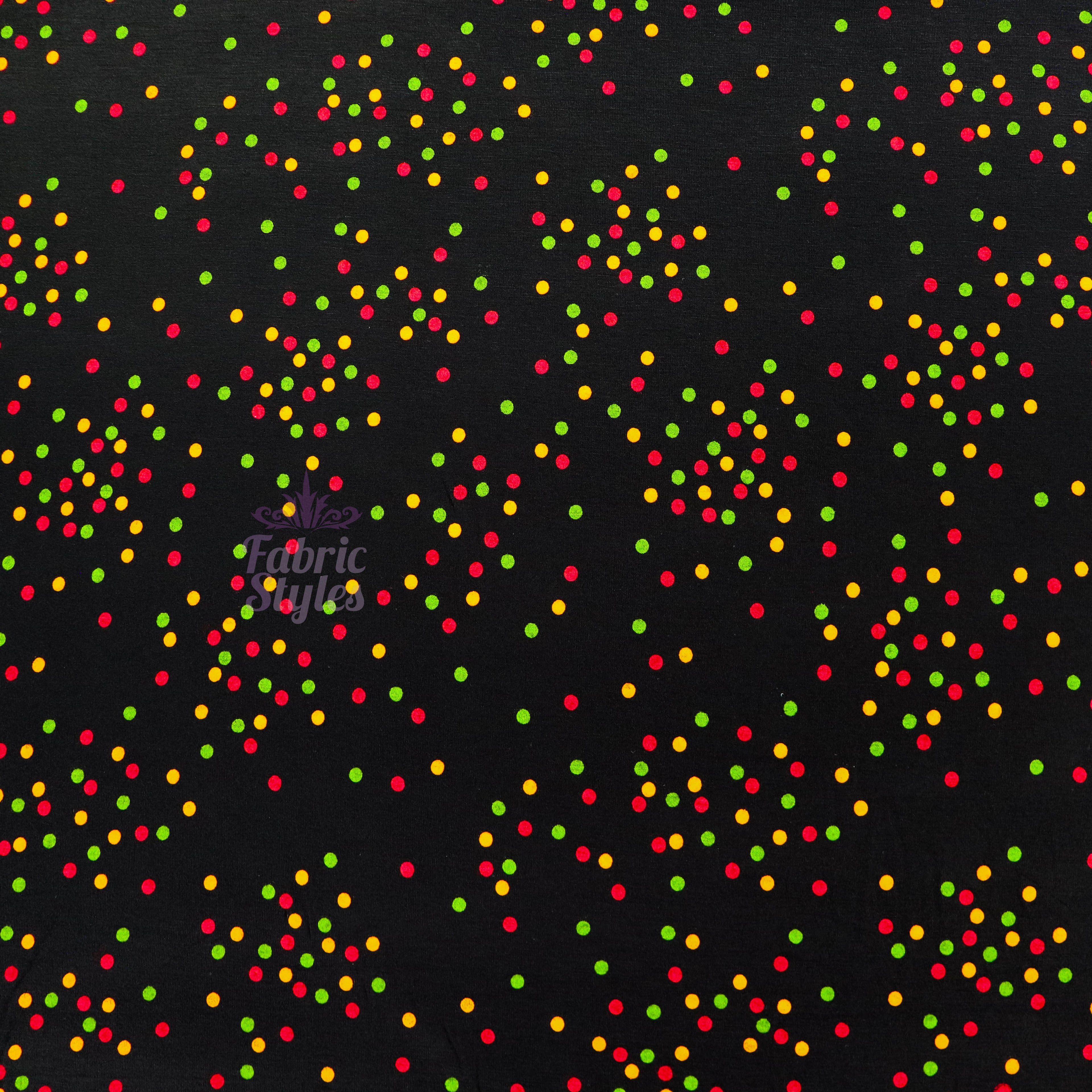 5mm Multi Polka Dot Viscose Elastane Fabric