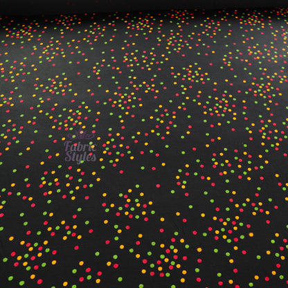 5mm Multi Polka Dot Viscose Elastane Fabric