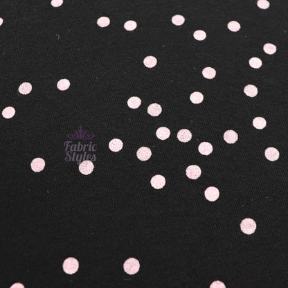 5mm Light Pink Polka Dot Viscose Elastane Fabric