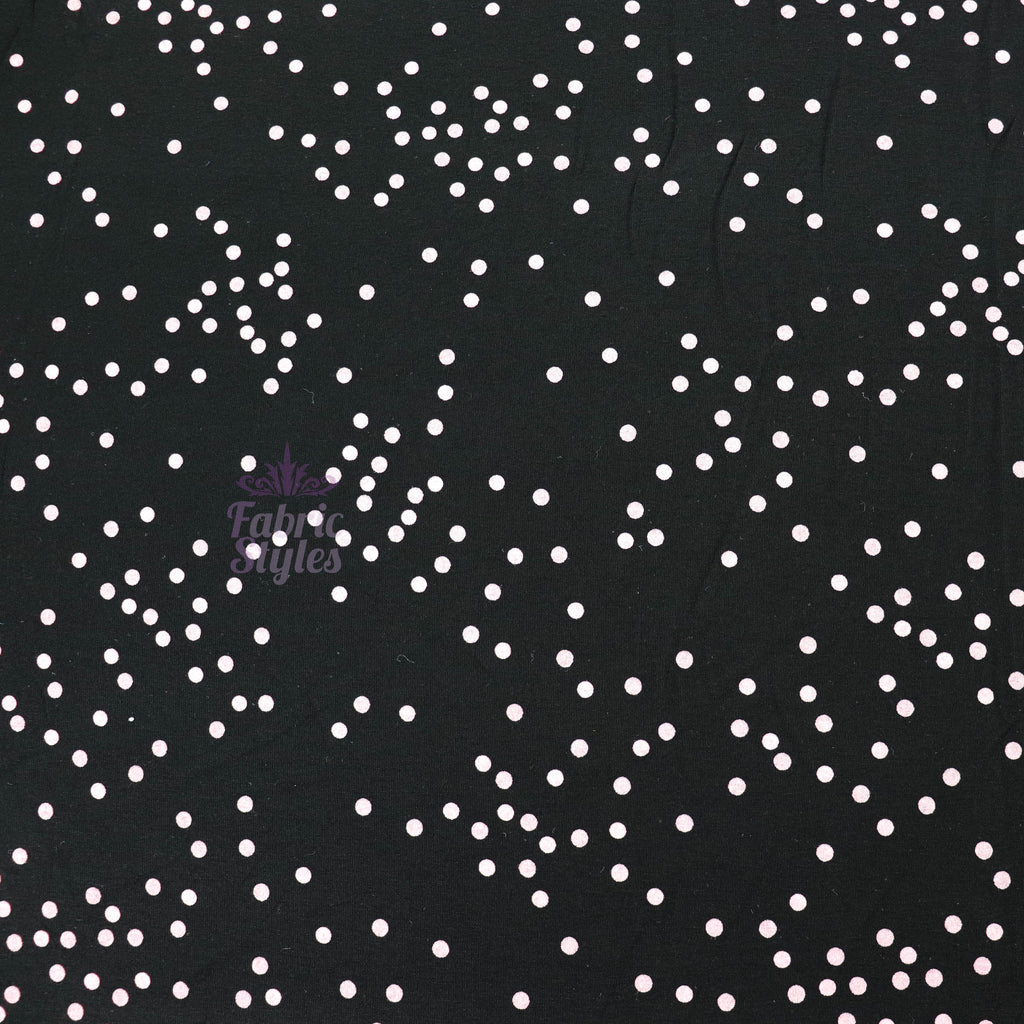 5mm Light Pink Polka Dot Viscose Elastane Fabric