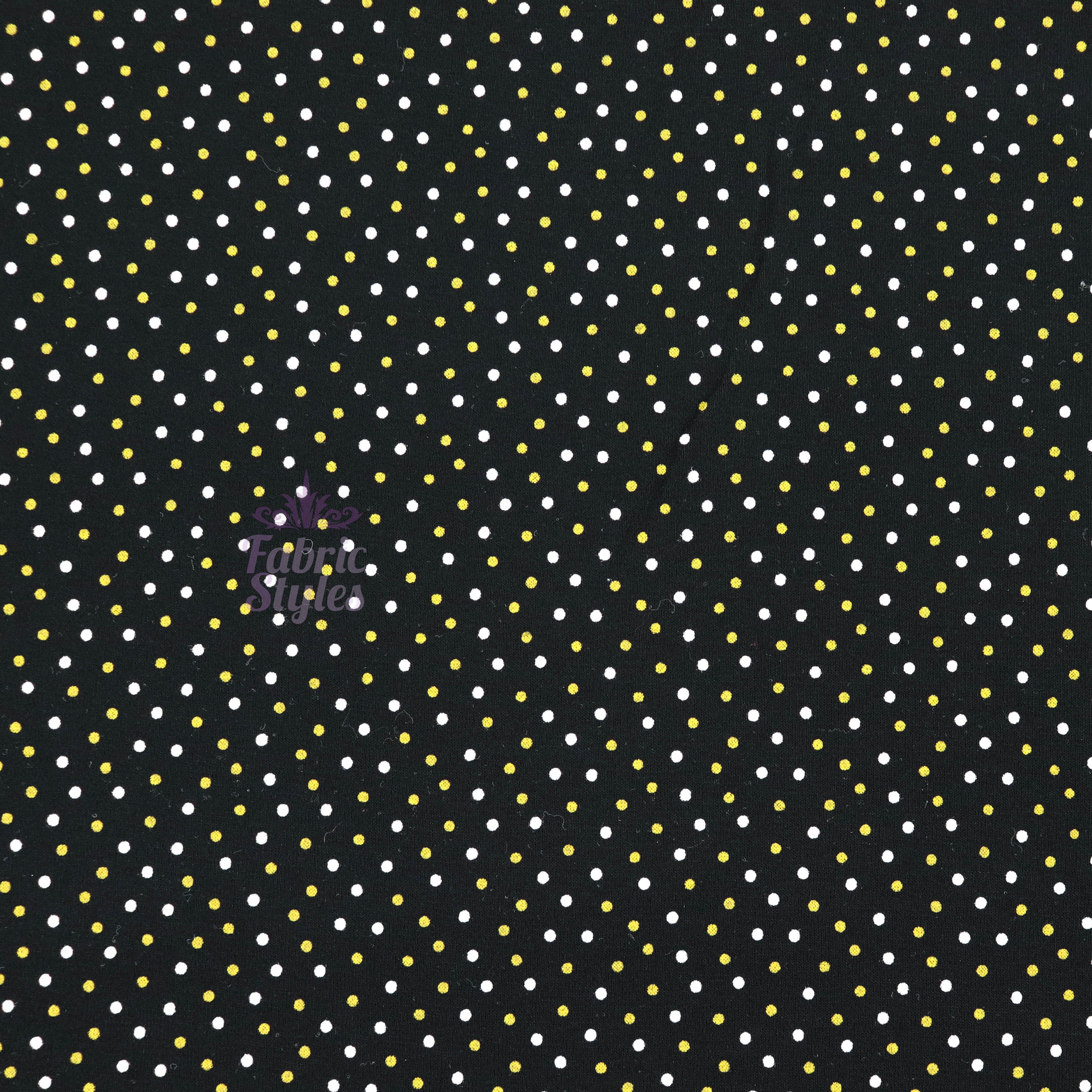 2mm White Gold Polka Dot Viscose Elastane Fabric