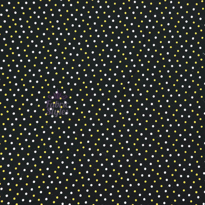 2mm White Gold Polka Dot Viscose Elastane Fabric