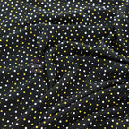 2mm White Gold Polka Dot Viscose Elastane Fabric