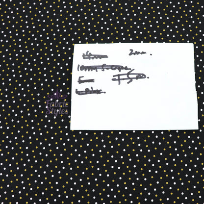 2mm White Gold Polka Dot Viscose Elastane Fabric