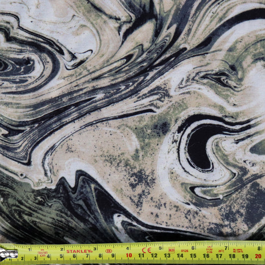 Olive Swirl Print