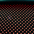 13mm Red Polka Dot Black Viscose Elastane Fabric