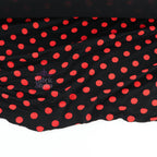 13mm Red Polka Dot Black Viscose Elastane Fabric