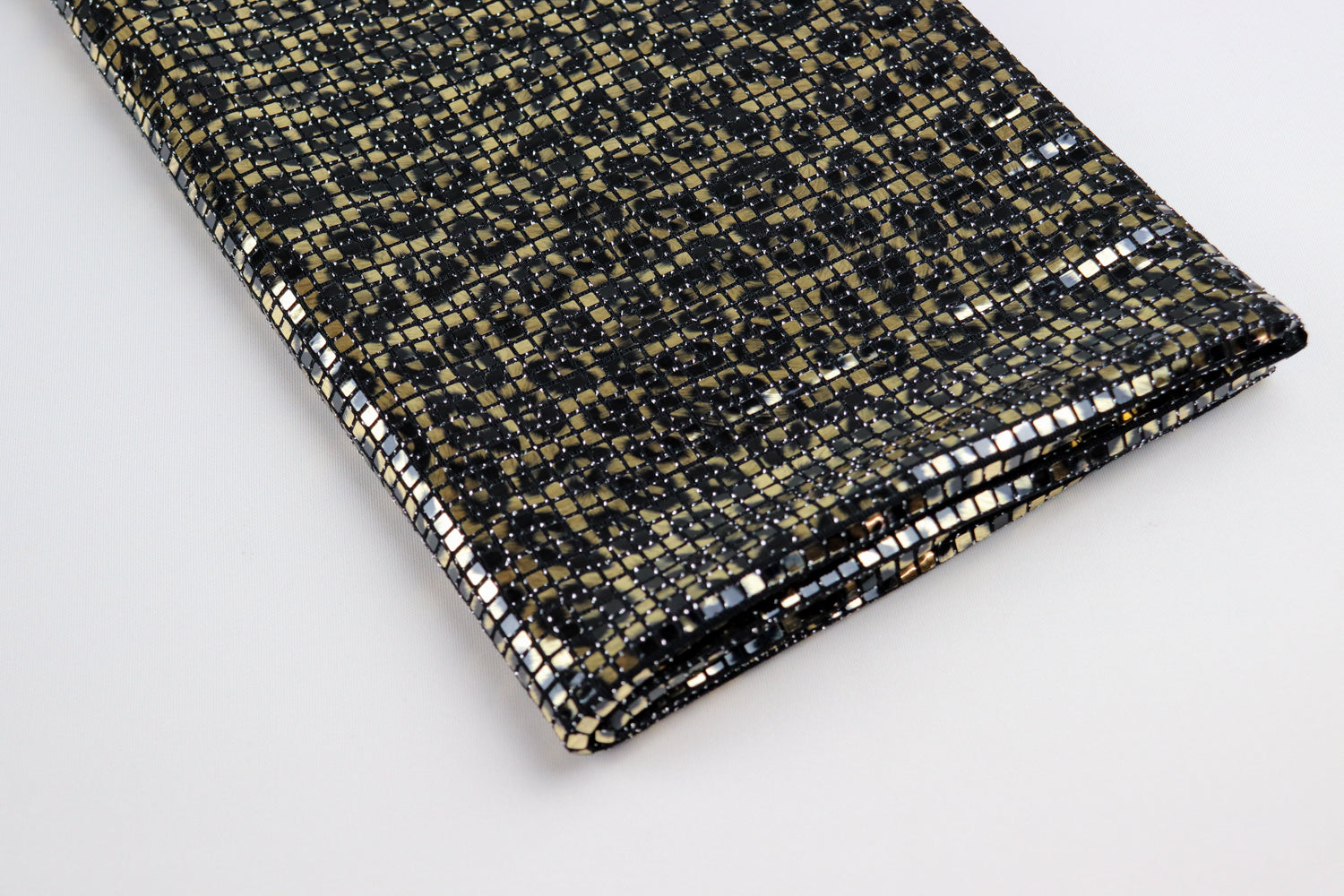 Shiny Leopard Square Sequins Lurex Nylon Stretch Fabric