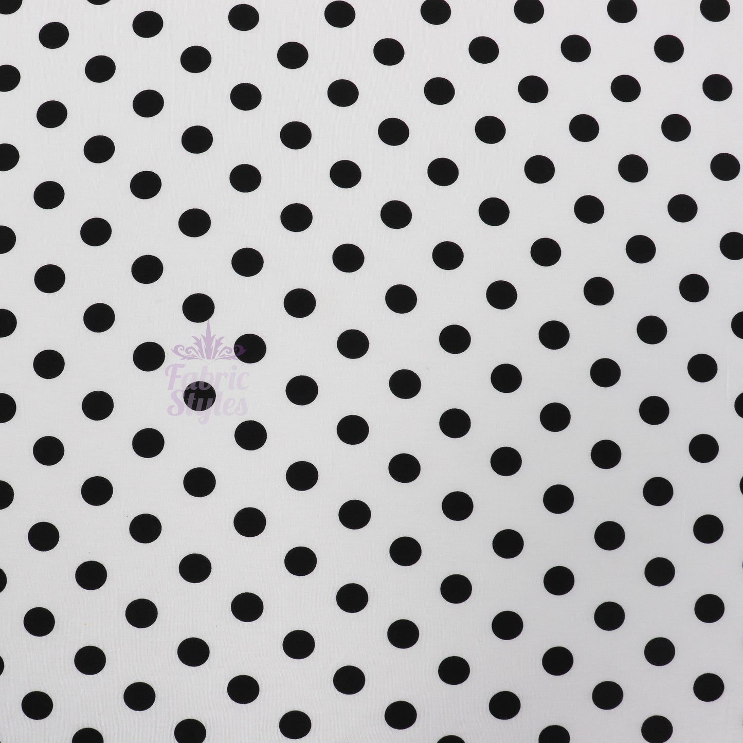 18mm White and Black Polka Dot Viscose Elastane