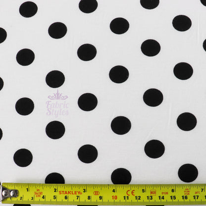 18mm White and Black Polka Dot Viscose Elastane