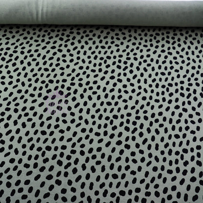 Khaki Black Spots Viscose Elastane