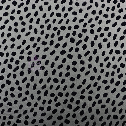 Khaki Black Spots Viscose Elastane