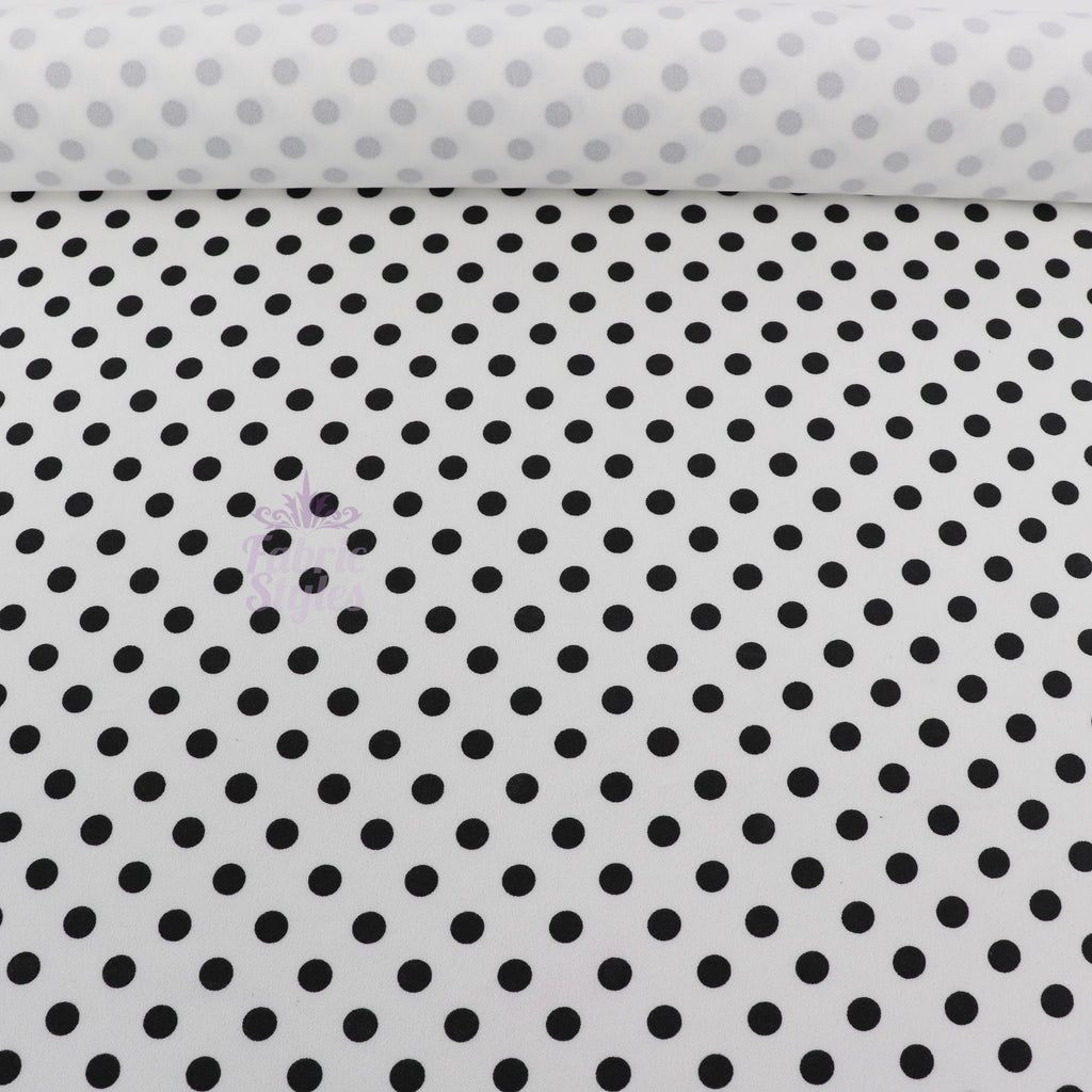 10mm Black White Polka Dot