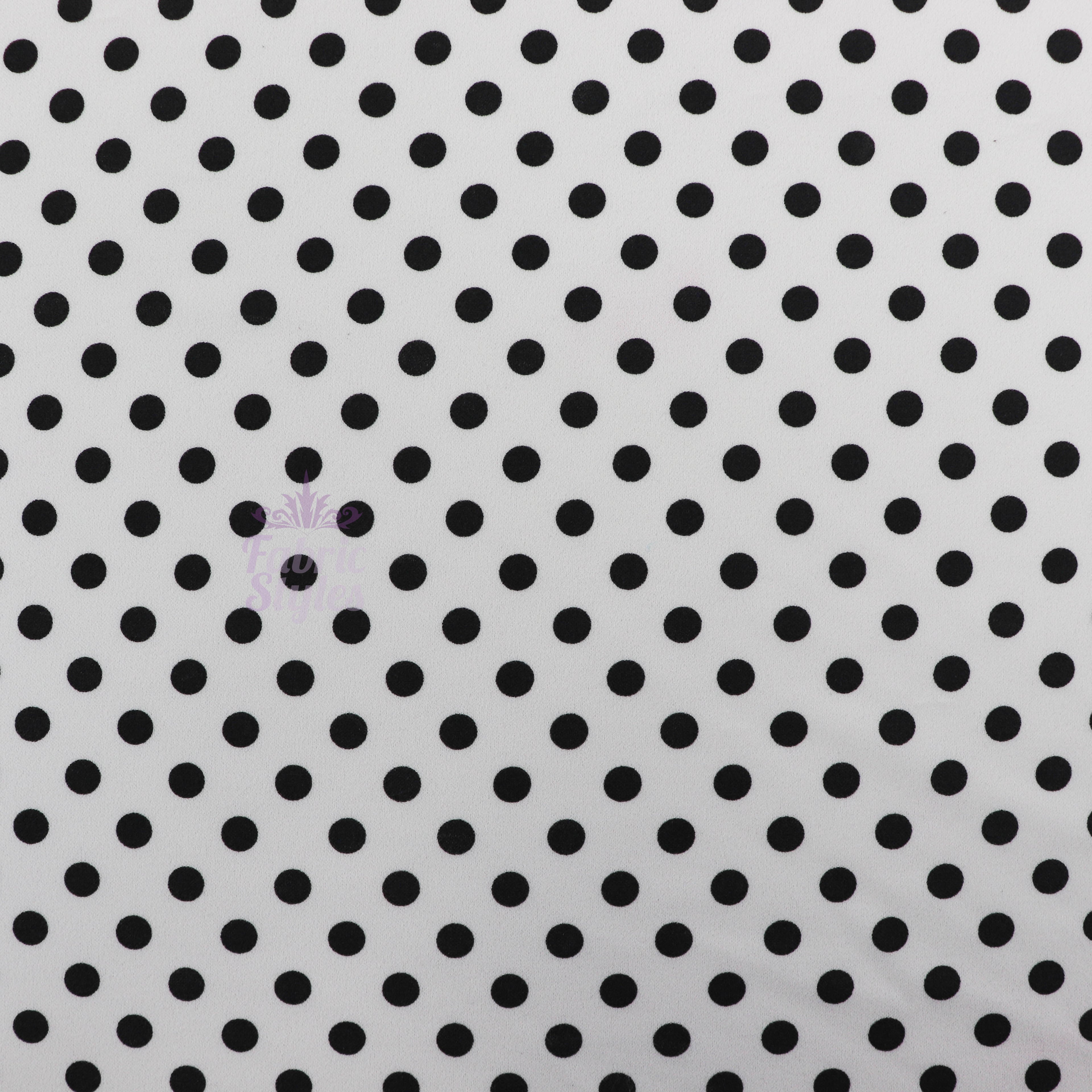 10mm Black White Polka Dot